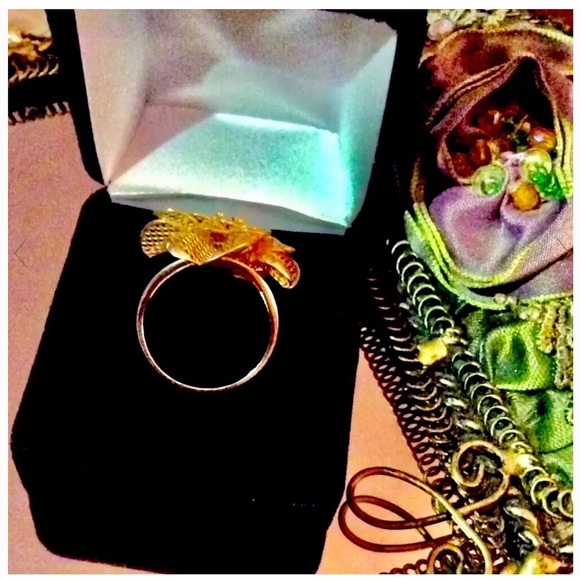 🌺 VINTAGE 14k HIBISCUS MESH RING/FINAL REDUCTION PRICE $400….. - Picture 4 of 8